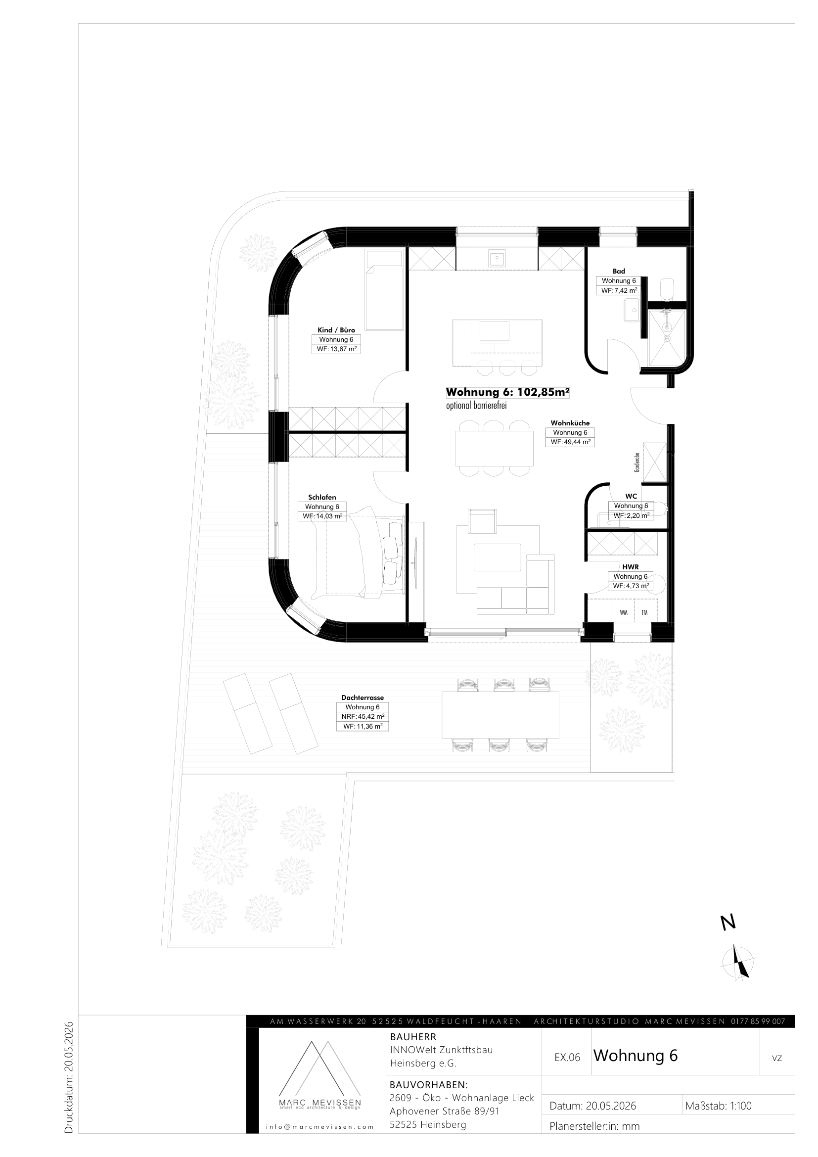 Grundriss Wohnung 6